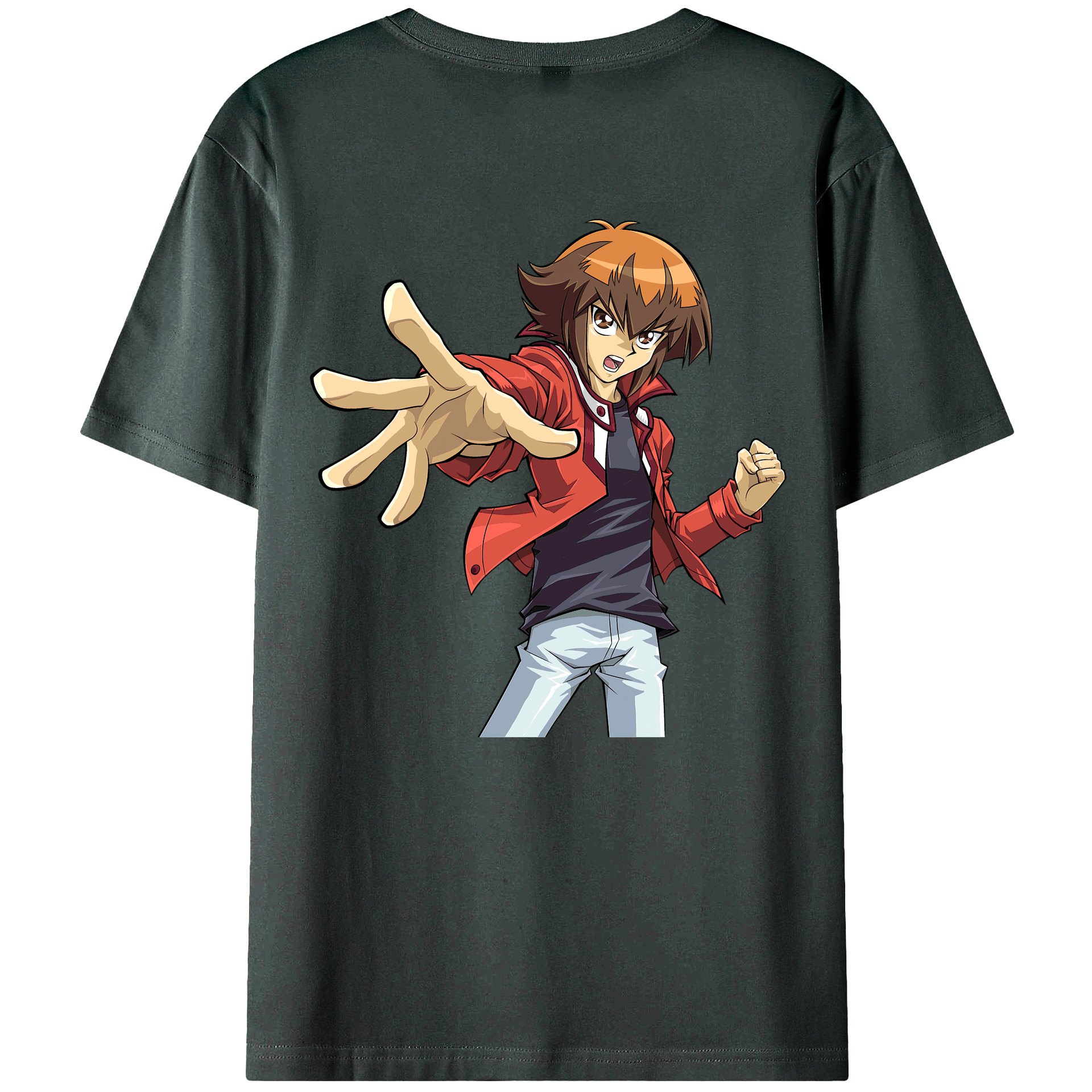 （画像用） 遊☆戯☆王 Yu-Gi-Oh! 綿100％ メンズ半袖Tシャツ（バックプリント） 通気性